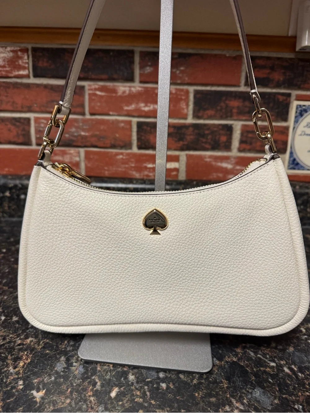 Kate Spade Kayla Small Convertible Shoulder Crossbody Bag Meringue Pebbled